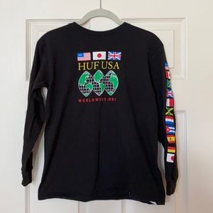 HUF Global Domination Long Sleeve T-Shirt-Boys